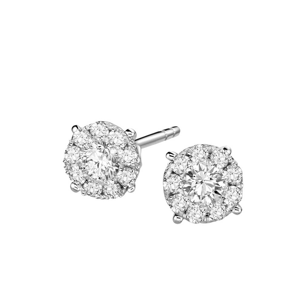Goldheart Regalia 0.50ct Face Diamond 14K White Gold Earrings