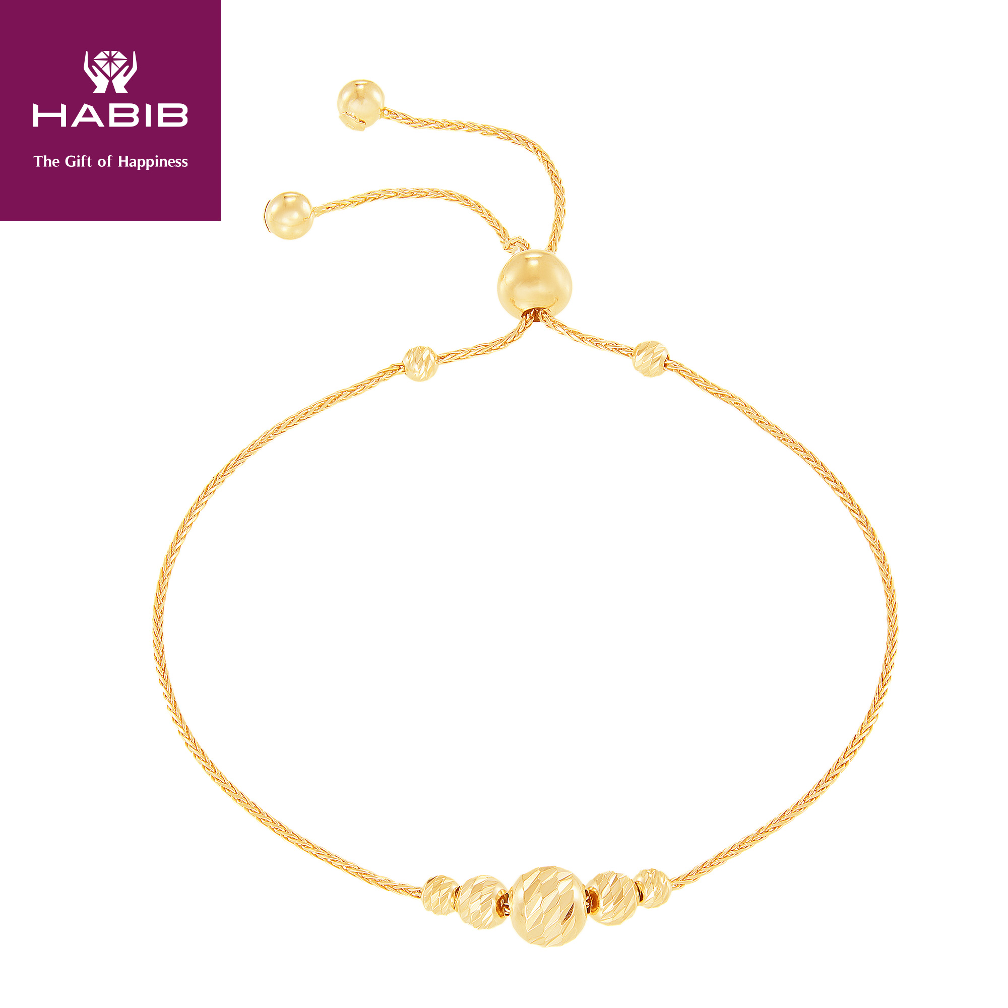 HABIB Yellow Beads Bolo Bracelet