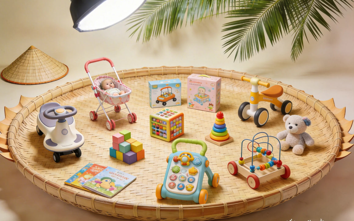 Mother and baby play