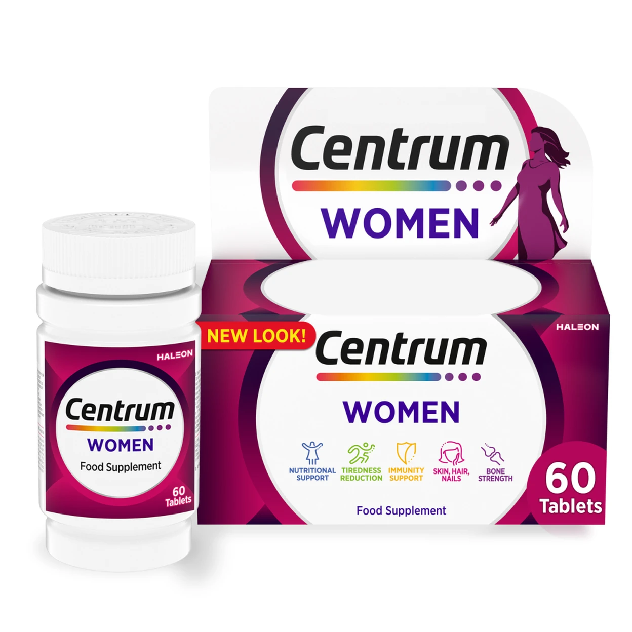 Centrum Women Multivitamin Daily Wellness Support Tablets - 60 Tablets