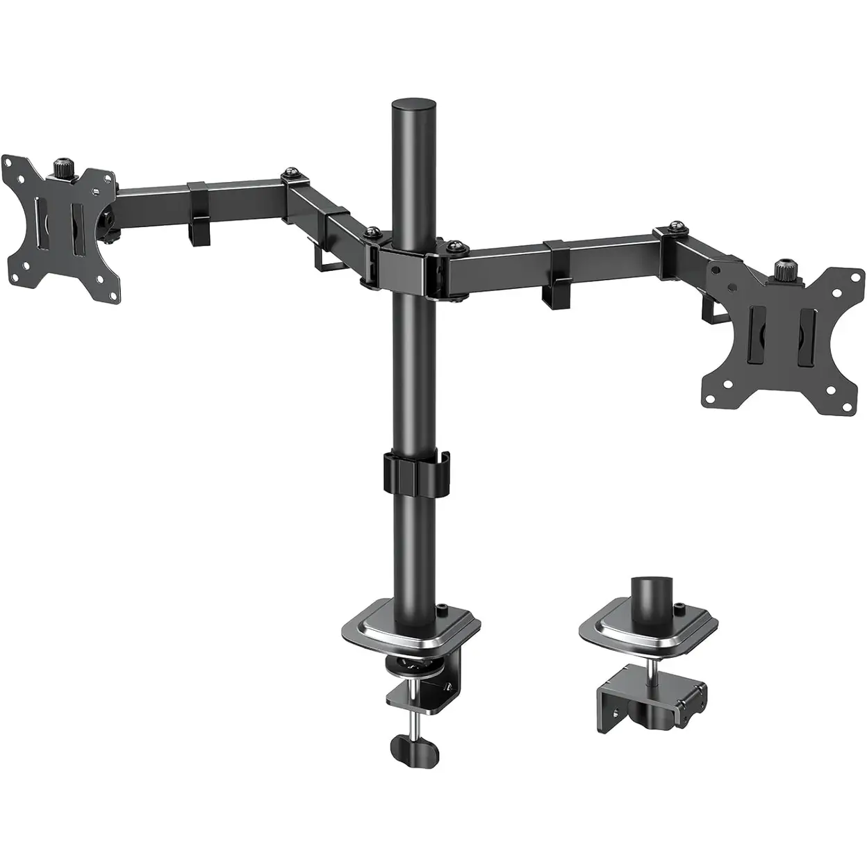 Monitor Mount 2 Monitors for 13-32 Inch LED/LCD Screen from VESA 75/100, Dual Monitor Mount Tilting 160° Swivel 180° Height Adjustable Monitor Arm Desk 8 kg per Arm