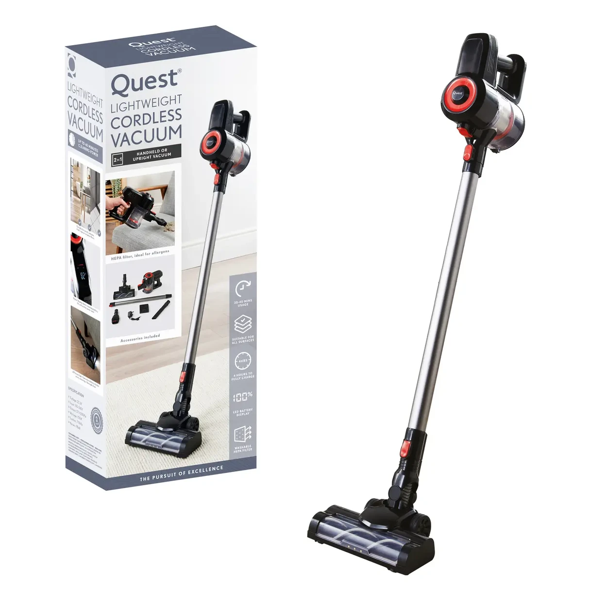 Quest Lightweight Cordless Vacuum – 43579