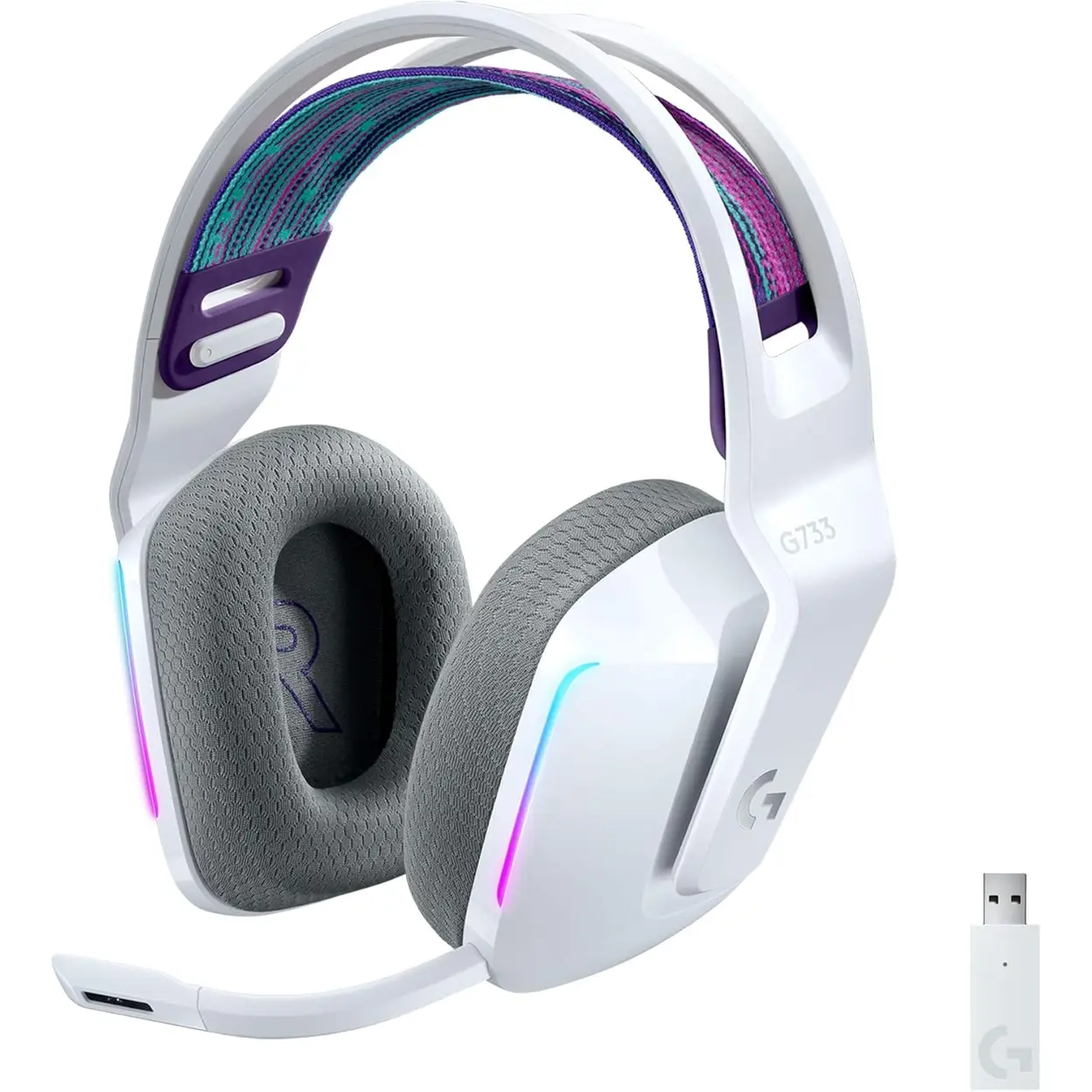 Logitech G G733 Lightspeed Wireless Gaming Headset - White