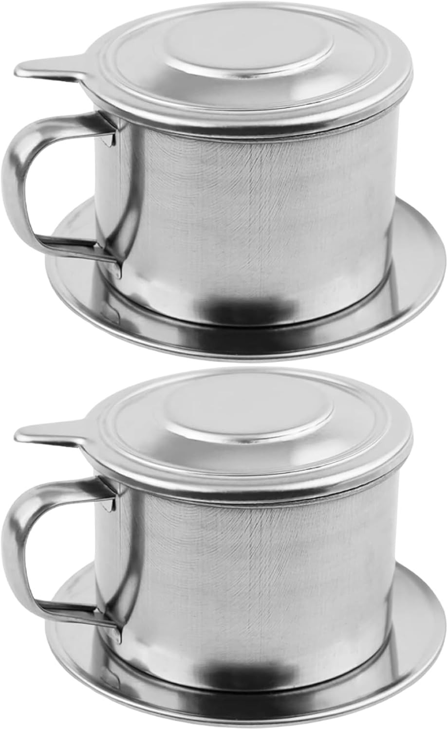 2Pcs Vietnamese Coffee Dripper Stainless Steel Vietnamese Coffee Filter Professional Washable Reusable Cafe Accessories