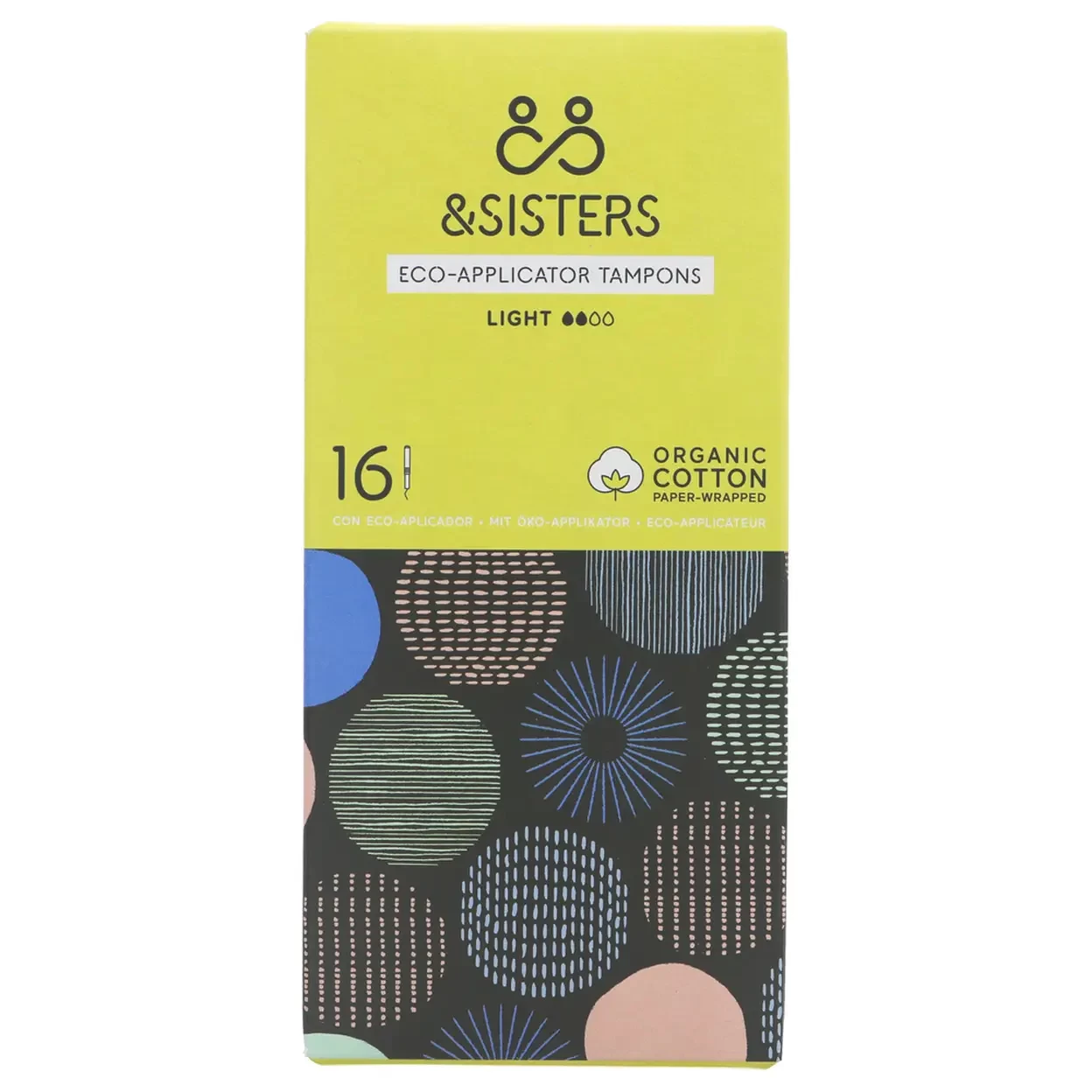 &sisters By Mooncup Eco Applicator Tampons Light 16 Pieces
