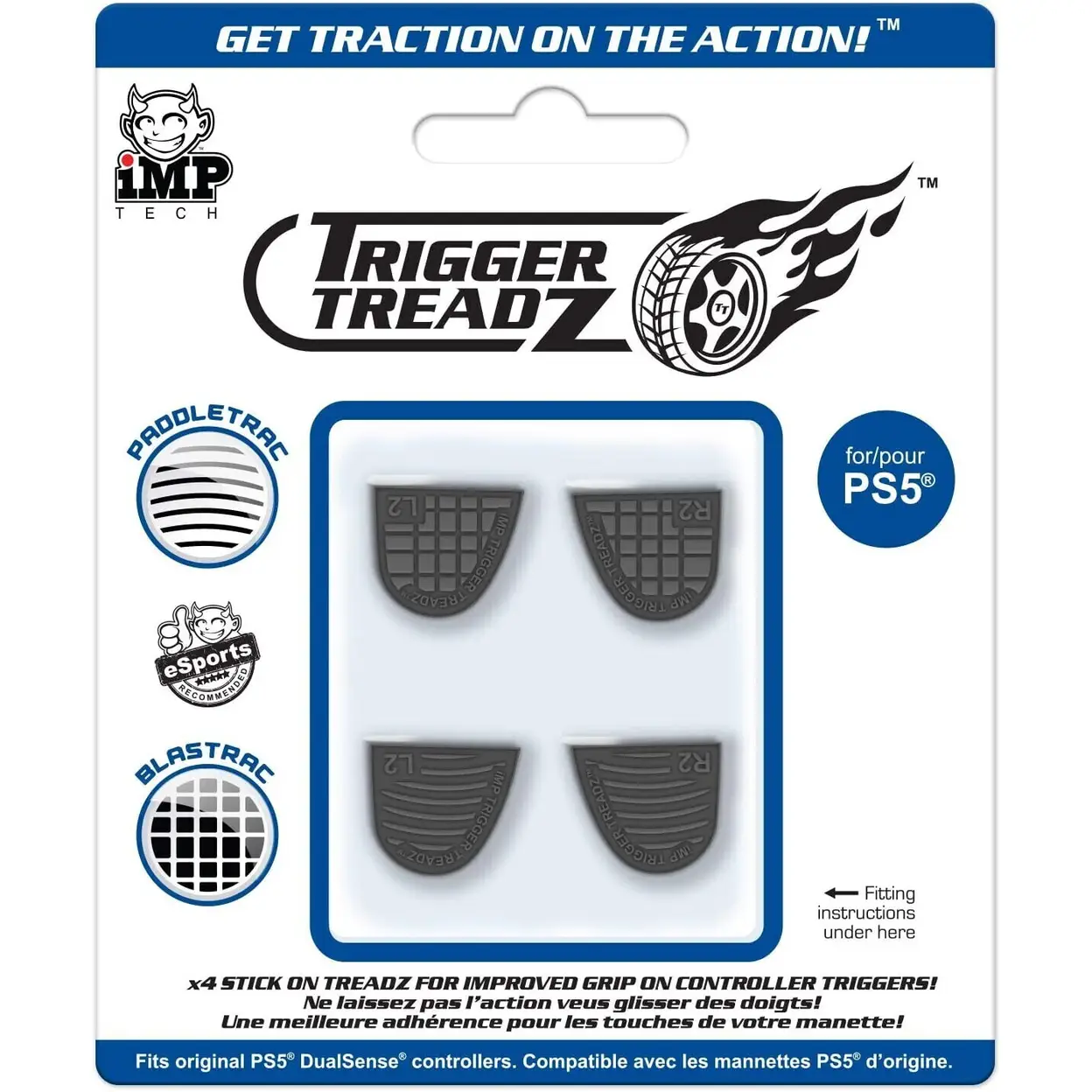 iMP - Trigger Treadz - Trigger Grips (4pcs) - Black (PS5)