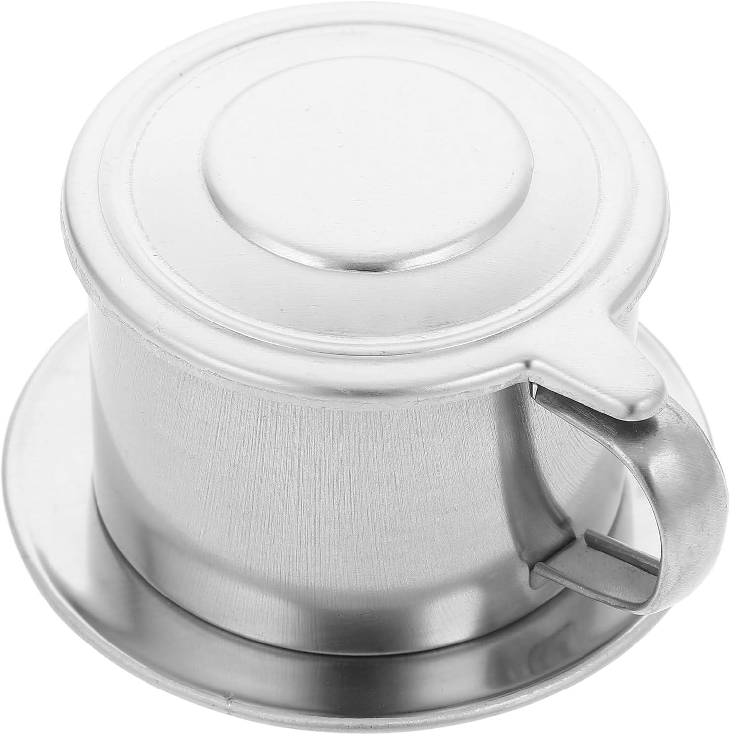 SAFIGLE Vietnamese Coffee Filter Stainless Steel Single Cup Coffee Maker 200ml Portable Reusable Drip Brewer with Handle for Home Office Use