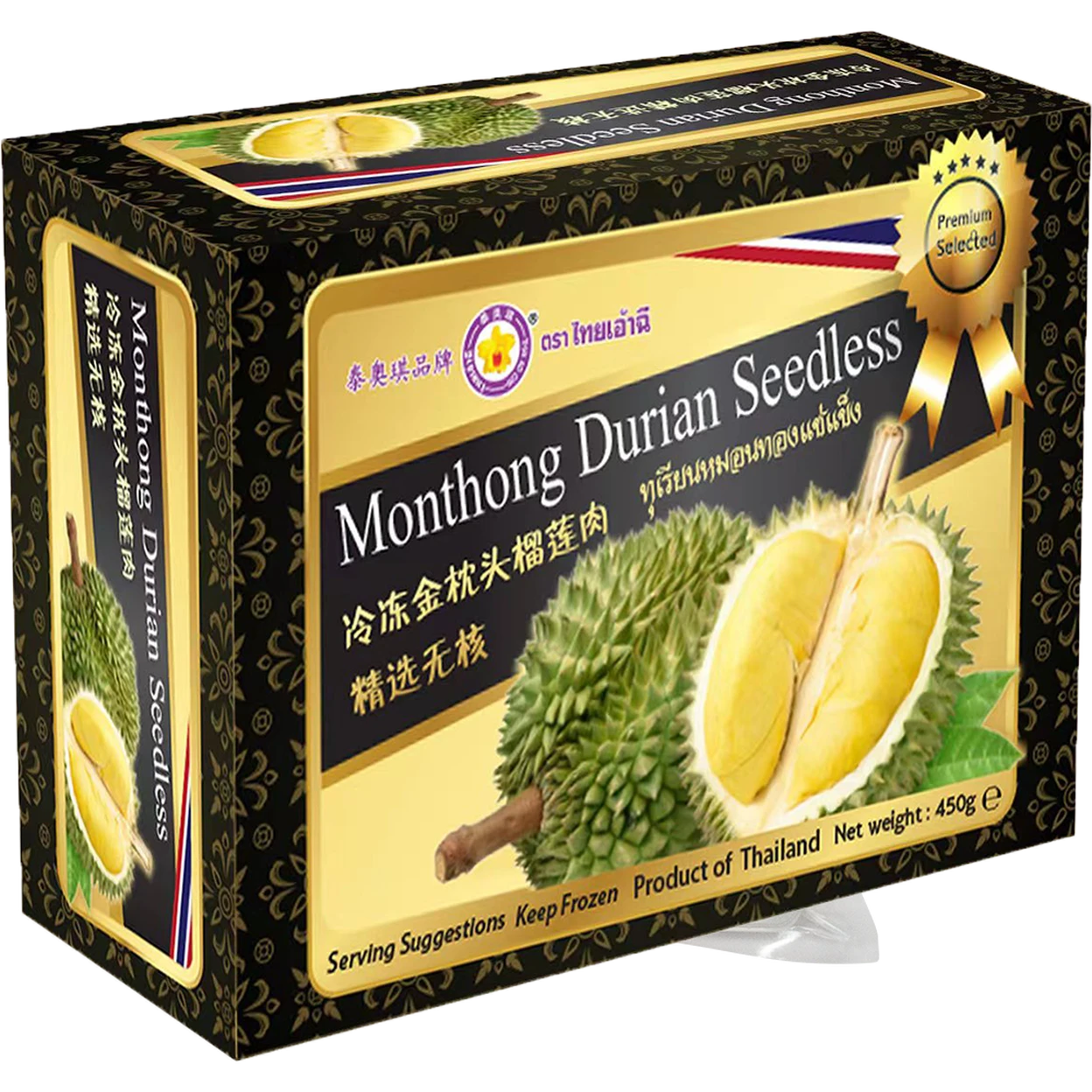 THAI AO CHI Premium Monthong Seedless Durian 450g