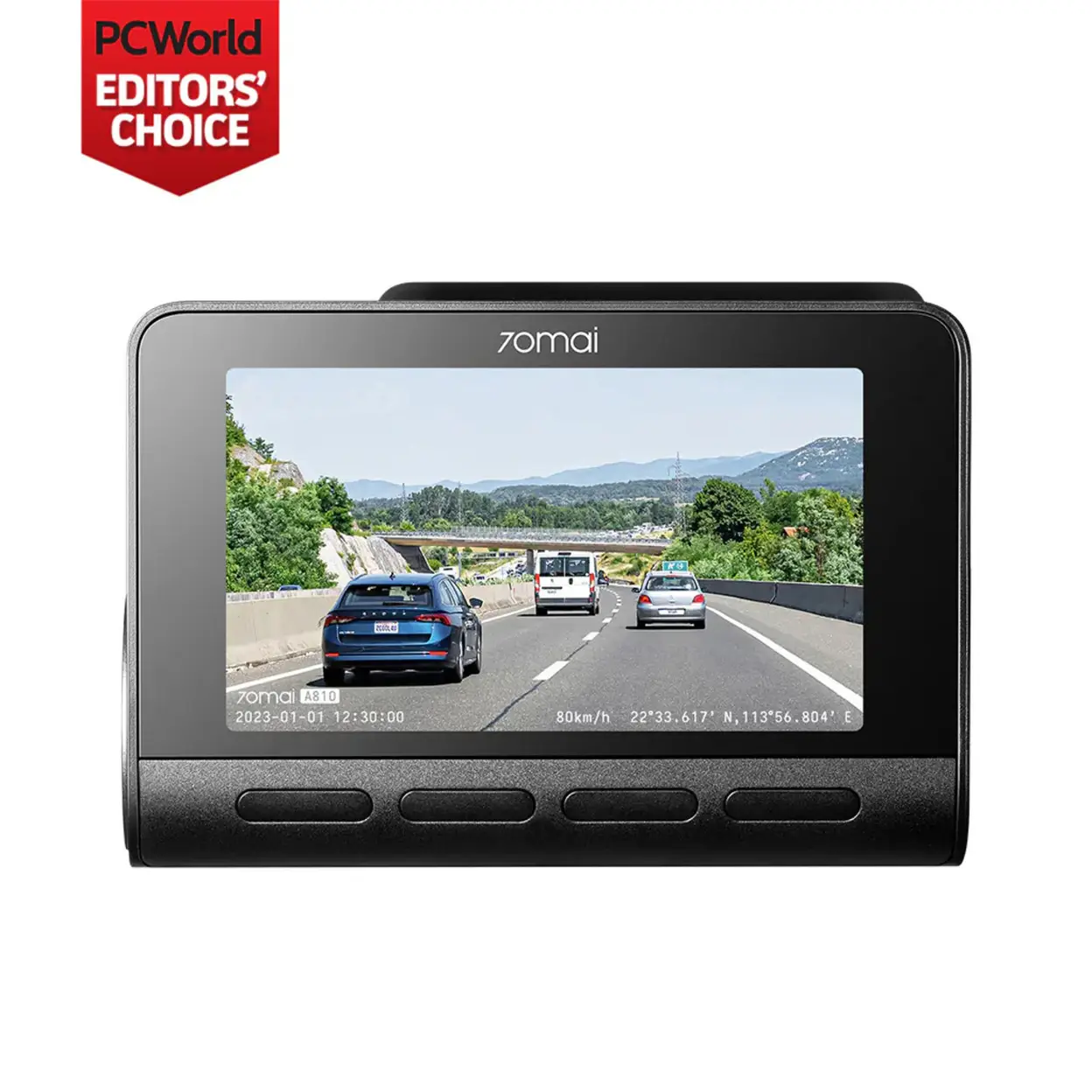 70mai A810 4K Dash Cam Front 2160P, 4K Dash Cam with Night Vision, WiFi APP Control, 170°Wide Angle, 24/7 Parking Mode